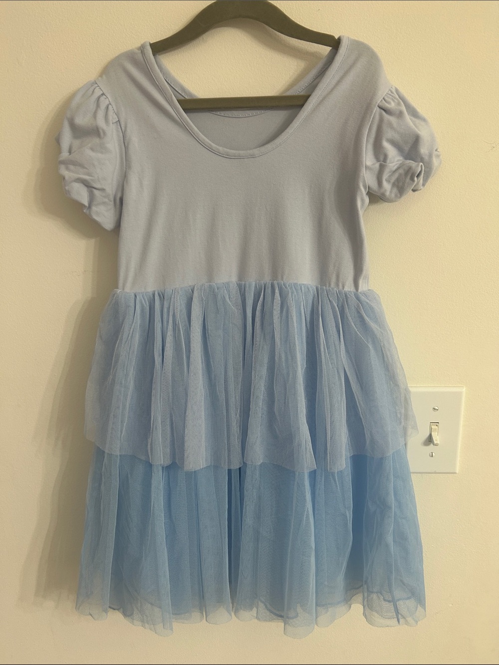 Light Blue Puff Sleeve Tulle Dress Hanna Anderson Cinderella Special Edition - Picture 3 of 3